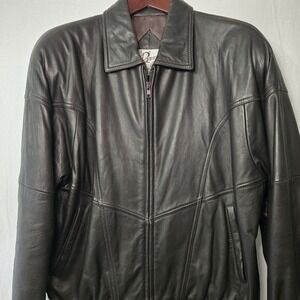 Vintage Remy Black Leather Jacket Mens 40 Made in the USA Satin Lined‎ Excellent